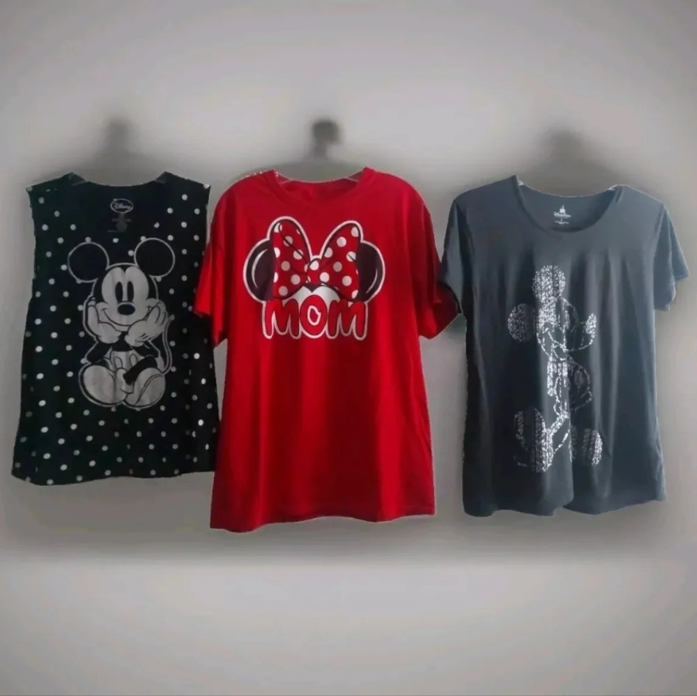 Disney Shirt Bundle x3 Women's size L/XL Mickey Minnie Mouse